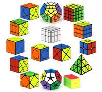 ROXENDA Juego de 15 Cubos de Velocidad Multiforme para Niños y Adultos