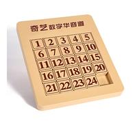 ROXENDA Klotski Puzzle, Math Puzzle Magnético Klotski 5X5 Juguete Número Rompecabezas Digital Huarong Road, Juego Rompecabezas de Bloque Deslizante para Niños (5X5)