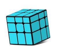 ROXENDA Mirror Cube, Cubo de Velocidad 3x3, Cubo mágico de Rompecabezas, Juguete de Rompecabezas para Niños y Adultos(Azul)