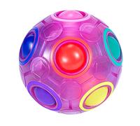 ROXENDA Rainbow Ball Magic Ball, Juego de Habilidad Bola de Rompecabezas - Cerebro Teaser y Bola de Estrés para Niños y Adultos (Púrpura)