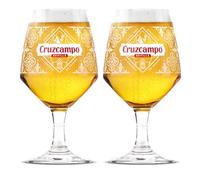 RoxleyLtd Roxley - Vasos de cristal para cerveza Cruzcampo Pint Beer Lager X2 | Lager Beer 56Cl Size Glass Man Cave | Fabricado en Reino Unido