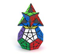 ROXNEDA Speed Cube Set, Cubos de Velocidad de Pirámide Dodecaedro Cube, Giro Fácil y Juego Suave & Sólido Duradero ABS, 2 Pack