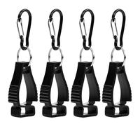 RoxNvm Clips para guantes, Pinzas para Guantes, 4 pinzas para agarrar guantes, abrazadera para guantes, sujetador para guantes de trabajo, clip de seguridad en el trabajo para guantes (negro)