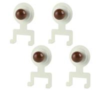 RoxNvm Gancho Ventosa Baño, 4 Piezas Percha Baño, Ganchos Perchas Adhesivas Fuertes con Ganchos Dobles, Cuelga Toallas para Dormitorios, Salones y Cocinas (Blanco)