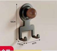 RoxNvm Gancho Ventosa Baño, 4 Piezas Percha Baño, Ganchos Perchas Adhesivas Fuertes con Ganchos Dobles, Cuelga Toallas para Dormitorios, Salones y Cocinas (Negro)