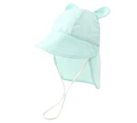 RoxNvm Gorro Filtro UV Bebe, Gorros Proteccion UV Bebe Algodón, Sombrero Bebe UPF 50, con Cordón Ajustable y Protección para El Cuello, Gorro Pescador Niño, para 9 Meses 3 Año (Verde)