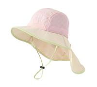 RoxNvm Gorro Filtro UV Bebe, Sombrero Niño, Sombrero Bebe UPF 50, Transpirable Sombreros Solar de ala Ancha para Niños, con Cordón Ajustable, Gorras y Sombreros Protección UV para 2-8 Año (Conejos)