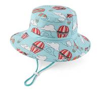 RoxNvm Gorro Pescador Niño, Sombrero Niño, Gorro Bebe Sol Ajustable, Sombrero Pescador, UPF 50+ Gorros Playa Chapeu Criança Filtro UV Bebe para Niños y Niñas de 3 a 8 Años (Globo)