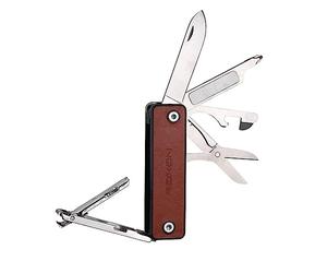 ROXON M4 10 en 1 cortaúñas portátil multiherramienta con cuero,Herramienta utilitaria con bloqueo de seguridad cuchillo pequeño,tijeras,lima,abrebotellas