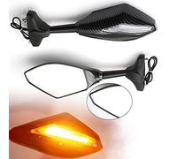 ROXTAN Espejos para Kawasaki ZX10R 2004-2007 ZX-12R 2000-2006 ER-6F 2005-2008 Fibra De Carbono Motocicleta Señal De Giro Espejo Retrovisor Lateral (Color : Carbon Fiber4)