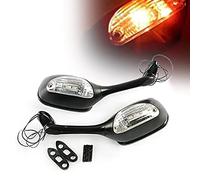 ROXTAN Espejos para Suzuki GSXR 600 750 1000 K5 K6 K7 K8 K9 SV650 SV650S SV1000 SV1000S Motocicleta LED Intermitente Espejo Retrovisor Lateral