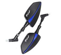 ROXTAN Espejos para Yamaha FZ6 FZ6N FZ6S FZ6R FAZER S2, Espejos Retrovisores Laterales Ajustables para Motocicleta, Retrovisor Universal (Color : Blau)