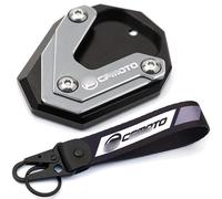 ROXTAN Soportes Laterales Accesorios De Motocicleta para CFMOTO MT800 800MT 650MT 800 650 MT CF 650 TR-G 650TR-G Soporte Lateral Extensión Pad Llavero (Color : Grey-Combo)