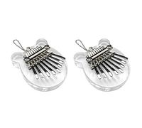 Roxvue 2 Piezas 8 Teclas Mini Kalimbathumb Piano de Pulgar Cristal Kalimba AcríLico Piano de Dedo Instrumento Musical para NiñOs Adultos Principiantes