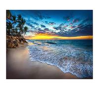 Roxvue Pintura de Lienzo Digital Kit de Pintura Al óLeo AcríLica para Dibujar ImáGenes de Pintura para Adultos y NiñOs por NúMero de Playa