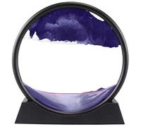 Roxvue Reloj de ArtíStico con Imagen de de Paisaje Natural DináMico 3D, Pintura Colorida Redonda de Vidrio Transparente (PúRpura)
