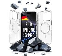 Roxx Clear Case - Carcasa rígida para iPhone 16 Pro, como el original, no amarillea, compatible con accesorios MagSafe