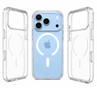 Roxx - Funda transparente para 18 Pro Max, para MagSafe, no amarillea | Como el original pero mejor, transparente y no amarillea, cámara y protector de pantalla | botón de cámara integrado