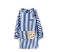 ROXXR Delantal con mangas resistente al agua, antiaceite, para pintar con bolsillo, azul