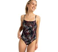 Roxy - Active Basic One Piece Bañador, Mujer, Anthracite Athletic Hibiscus, XL
