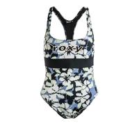 Roxy Active COLORBLK One Piece Traje de baño de una Sola Pieza, Wild Wind Hibiscus Mirage, Estándar para Mujer