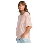 Roxy Beach Band - Loose Fit T-Shirt for Women - Camiseta de Corte Relajado - Mujer - Rosa.