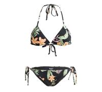 Roxy, Beach Classics Tiki Tri Dos piezas, Mujer, XS, Anthracite Island Escape