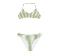 ROXY Bikini a rayas. Color Rayas Verde/Blanco