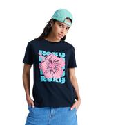 ROXY Camiseta 'Oceanregular Poster' navy / azul cielo / rosa / rosa claro XS navy / azul cielo / rosa / rosa claro