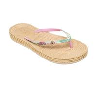 Roxy Chanclas para mujer South Beach, Verde y rosa, 39 EU