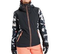 Roxy - Chaquetas de esquí mujer - Freejet Mountain Static True Black Big Flower para Mujer - Talla M - Negro Negro M