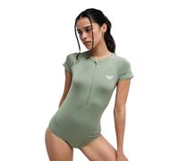 Roxy Essentials Zipped CS Onesie Camiseta, Mujeres, Verde Aceite, XS