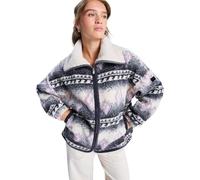 Roxy Feels Like Winter - Oversized Sherpa Zip Jacket for Women - Chaqueta oversize de sherpa - mujer - Marrón.