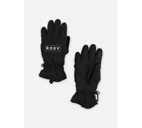 Roxy Guantes para niña, color negro, talla L