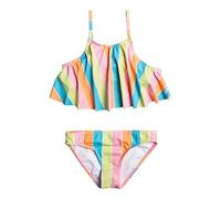 Roxy Girls' Colors of The Sun Flutter Swimsuit Set, Bachelor Button Rainbow Rays 232