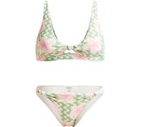 Roxy - Hibiscus Daze Elongated Tri St Basil Party Waves Yw para Mujer - Talla M - Verde Verde M