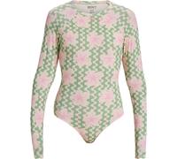 Roxy - Hibiscus Daze Onesie Rashguard Basil Party Waves Yw para Mujer - Talla S - Verde Verde S