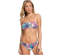 Roxy Into The Sun - Conjunto De Bikini Bandeau Para Mujer Conjunto De Bikini Bandeau, Mujer, Bright White Tropic Call S, XS