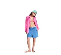 Roxy Island Hopper High Surf Wash - Denim Shorts for Women - Short Vaquero - Mujer - Azul.