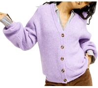 Roxy - Jerséis Mujer - Deep As The Ocean Cardigan Viola para Mujer de Nylon - Talla M - Púrpura Púrpura M
