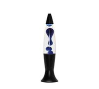ROXY Lámpara de mesa vintage azul negro altura: 40 cm G9, incluye bombilla, lámpara decorativa de lava, habitación juvenil