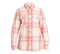 Roxy Let It Go Flannel - Long Sleeve Shirt for Women - Camisa de Manga Larga - Mujer - Naranja.