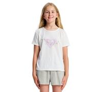 Roxy LILYREGULAR Night Girls - Camiseta de Manga Corta para niñas, Color Blanco