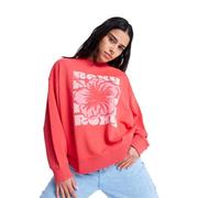 Roxy Lineup Terry - Sweatshirt for Women - Sudadera - Mujer - Rojo.