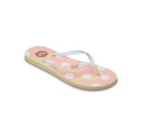 Roxy Mauricia, Sandalia Mujer, White Soft Lime Pink, 38 EU