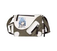 Roxy Migurdia Eris Greyrat - Bolso cruzado con múltiples bolsillos laterales, gran capacidad, casual, a la moda, ligera, para mujeres y hombres, para trabajo, viajes, Verde tipo 1, 32 x 26 x 11CM