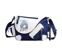 Roxy Migurdia Eris Greyrat - Bolso cruzado con múltiples bolsillos laterales, gran capacidad, casual, a la moda, ligera, para mujeres y hombres, para trabajo, viajes, Azul tipo 1, 32 x 26 x 11CM