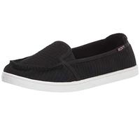 Roxy Tenis sin Cordones Minnow, Mocasín Plano Mujer, Nuevo Negro, 38 EU