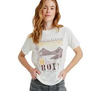 Roxy OCEANREGULAR - Camiseta de Manga Corta, diseño de Rayas, Color marrón
