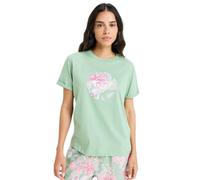 Roxy Oceanregular Round Hibiscus - Short Sleeves T-Shirt for Women - Camiseta de Manga Corta - Mujer - Verde.